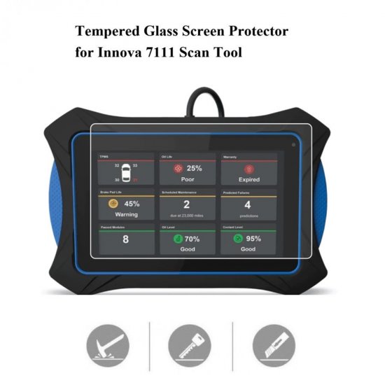 Tempered Glass Screen Protector for Innova 7111 Scan Tool